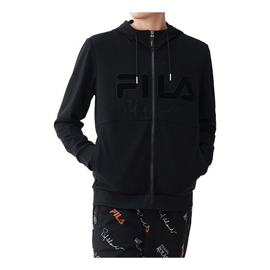 FILA Embroidered logo Knit Sports Jacket Black F11M118501F-BK