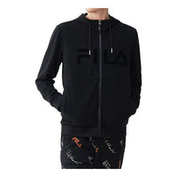 FILA Embroidered logo Knit Sports Jacket Black F11M118501F-BK