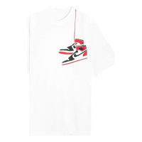 Air Jordan Casual Solid Color Round Neck Printing Short Sleeve White CZ0432-100