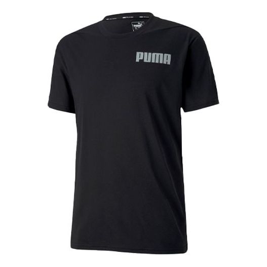 PUMA Round Neck Pullover Training Short Sleeve Black 518992-01