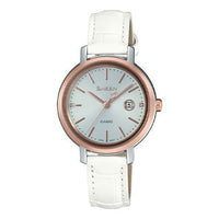 CASIO SHEEN Waterproof Solar Powered Quartz White Analog SHS-4525PGL-7APR