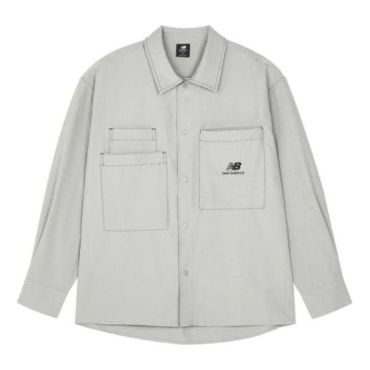 New Balance Logo Classic Shirt Asia Sizing 'Grey Black' AMJ23303-NTP