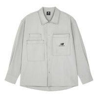 New Balance Logo Classic Shirt Asia Sizing 'Grey Black' AMJ23303-NTP