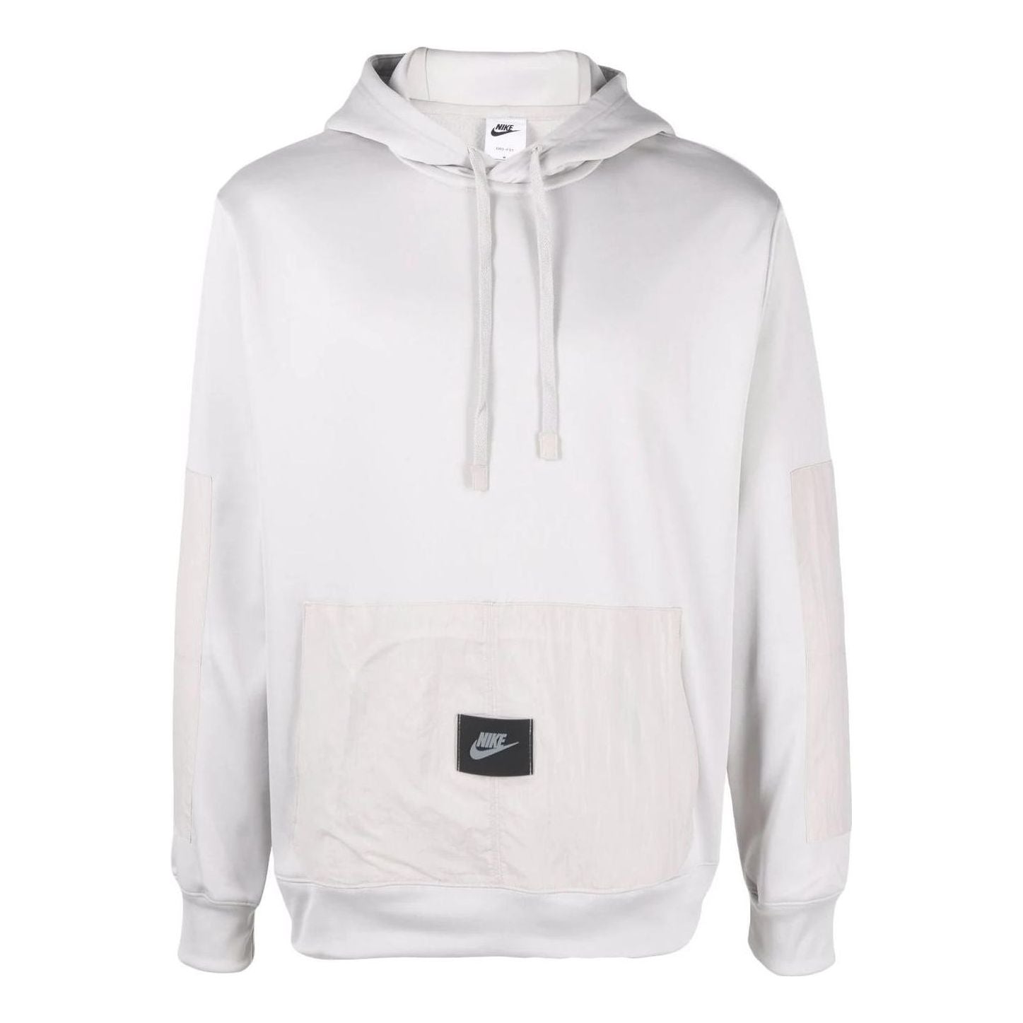 Men's Nike Solid Color Logo Hooded Long Sleeves Gray White DQ5103-012