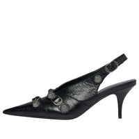(WMNS) Balenciaga Cagole Slingback 70mm Pumps 'Black' 714251WAD4E1081