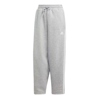 adidas Essentials 3-Stripes Open Hem Sweatpants 'Grey' IM0247
