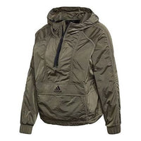 (WMNS) adidas Cropped Wind.RDY Windbreaker Jackets 'Oliver Green' FI0586