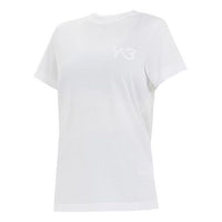 (WMNS) Y-3 Logo Printing Round-neck Tee White GM3273