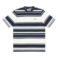 PALACE Logo Printing Stripe Colorblock Short Sleeve Unisex White P19ES028