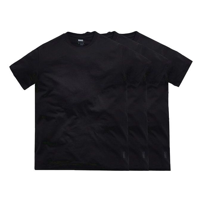 KITH Undershirt 3-Pack Solid Color 3 Short Sleeve Black KH3170-200
