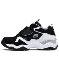 (WMNS) Skechers D'Lites Train Mid-Top Daddy Shoes Black/White 99999111-BKW