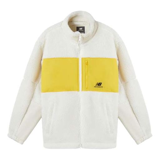 New Balance Lifestyle Cotton Warm Jacket Asia Sizing 'White Yellow' MDA35013-CRE