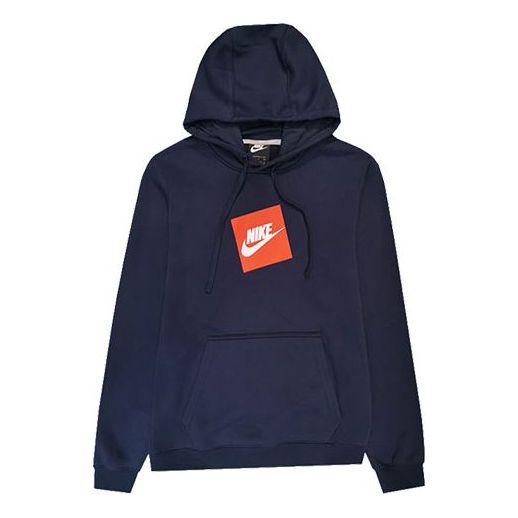 Men's Nike Fleece Lined Stay Warm Athleisure Casual Sports Navy Blue Pullover CW6414-451