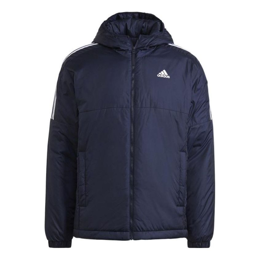 adidas Essentials Insulated Hooded Jacket Asia Sizing 'Navy' GT9165