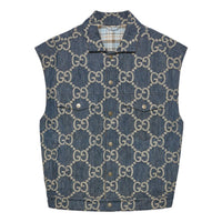 Gucci Jumbo GG Denim Vest 'Blue Ivory' 674339-XDBTY-4492