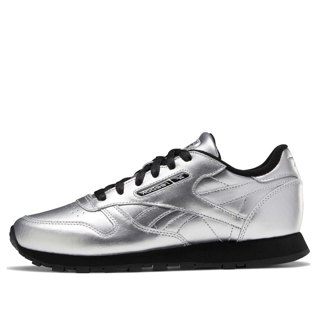 (WMNS) Reebok Classic Leather 'Silver Metallic Black' EF9500