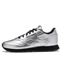 (WMNS) Reebok Classic Leather 'Silver Metallic Black' EF9500