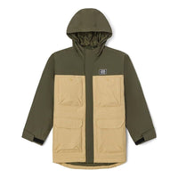 Vans Logo Zip Hooded Jacket 'Tan Green' VN000915YUU