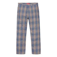 Supreme SS19 Work Pant Blue Plaid Cargo Casual Pants/Trousers Unisex SUP-SS19-226