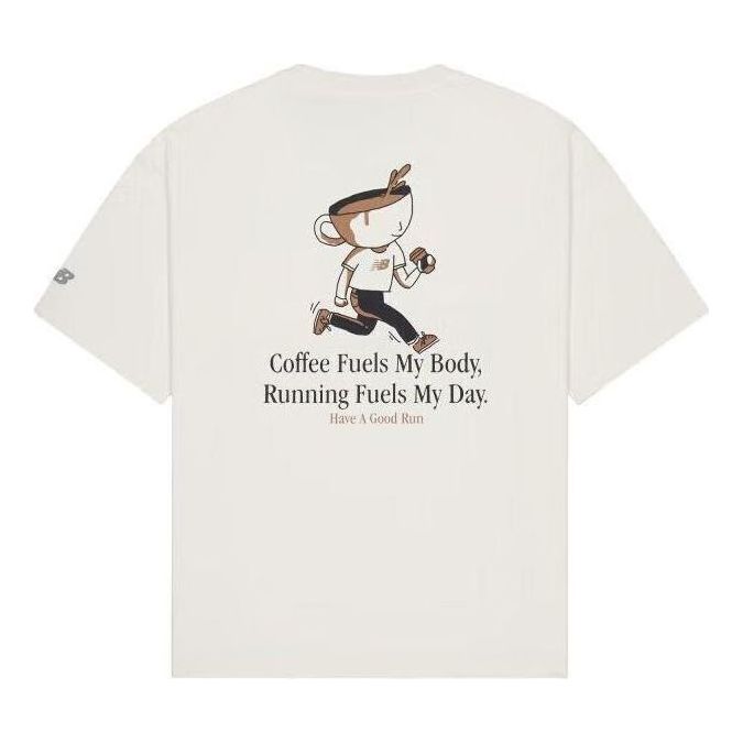 New Balance Coffee Graphic T-Shirt Asia Sizing 'White' NEE25021-CRE