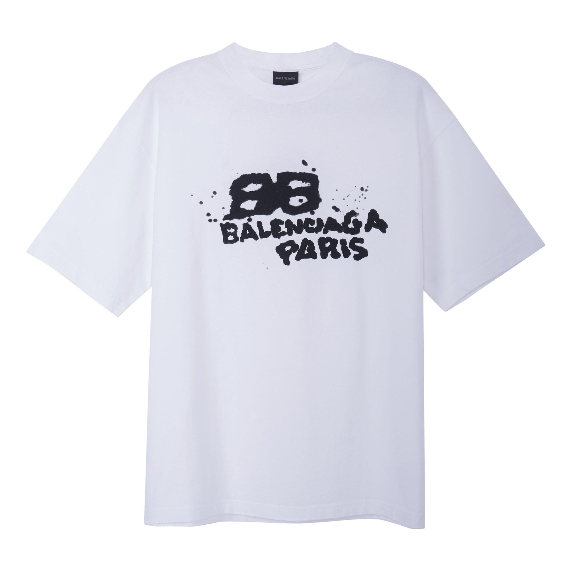 Balenciaga Hand-Drawn BB Icon T-Shirt Medium Fit 'White Black' 612966TNVN49040