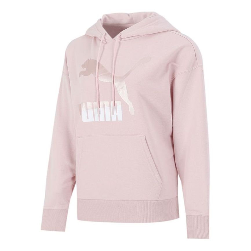 (WMNS) PUMA Classics Logo Sweatshirt Pink 531385-36