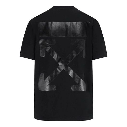 (WMNS) Off-White Cotton Short Sleeve Black OWAA049R20F291251010