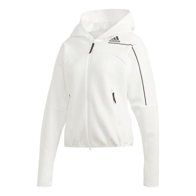 (WMNS) adidas Z.N.E. Hoodie Asia Sizing 'White Black' GM3281