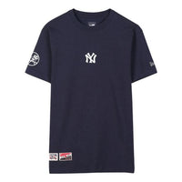 New Era NY Pattern Printing Alphabet Short Sleeve Unisex Navy Blue 11929689