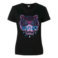 KENZO Printing Black Purple Blue Round Neck Short Sleeve Black F862TS7214YV