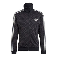 adidas Adicolor 70s Monogram Track Top Asia Sizing 'Black' IP6982