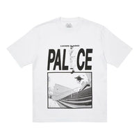 Men's PALACE Round Neck Cotton Pattern Printing Short Sleeve White P20TS201
