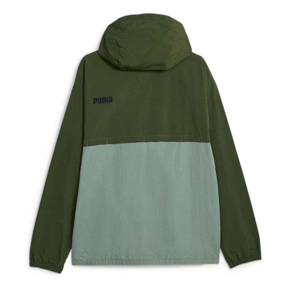 PUMA Oversized Hooded Windbreaker Jacket 'Olive Green' 675387-31