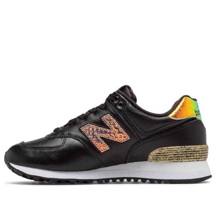 (WMNS) New Balance 574 Series Metallic Patch Blue 'Black Gold' WL574NRH
