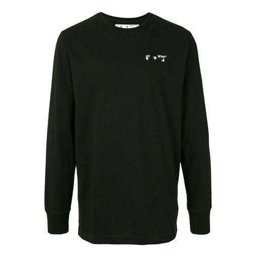 Off-White FW20 Printing Long Sleeve Men Black OMAB001E20JER0011001