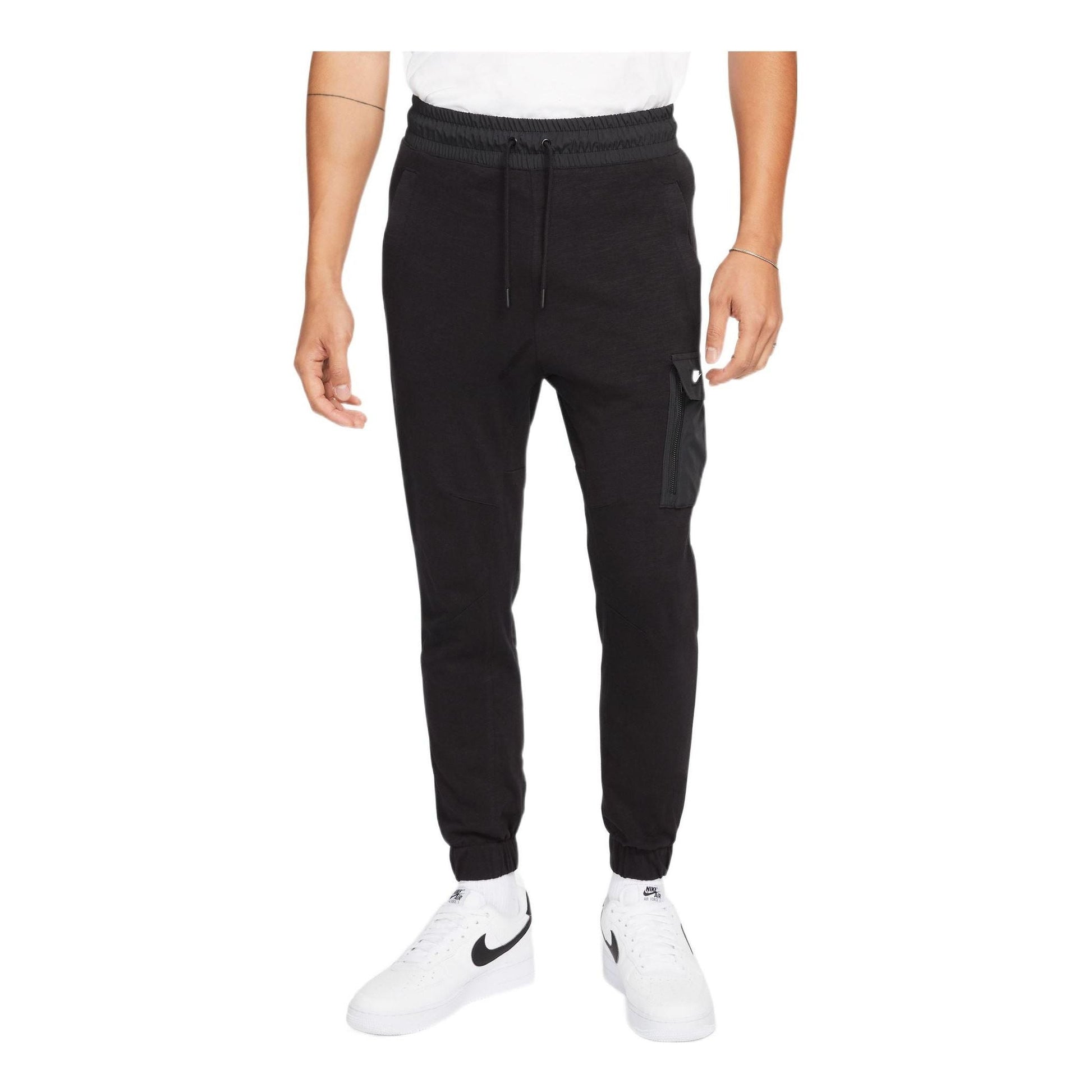 Men's Nike Training Side Pocket Bundle Feet Sports Pants/Trousers/Joggers Black CV8988-011