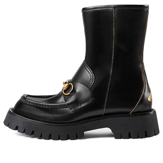 (WMNS) Gucci Horsebit-Embellished Ankle Boots 'Black' 643900-DS800-1000