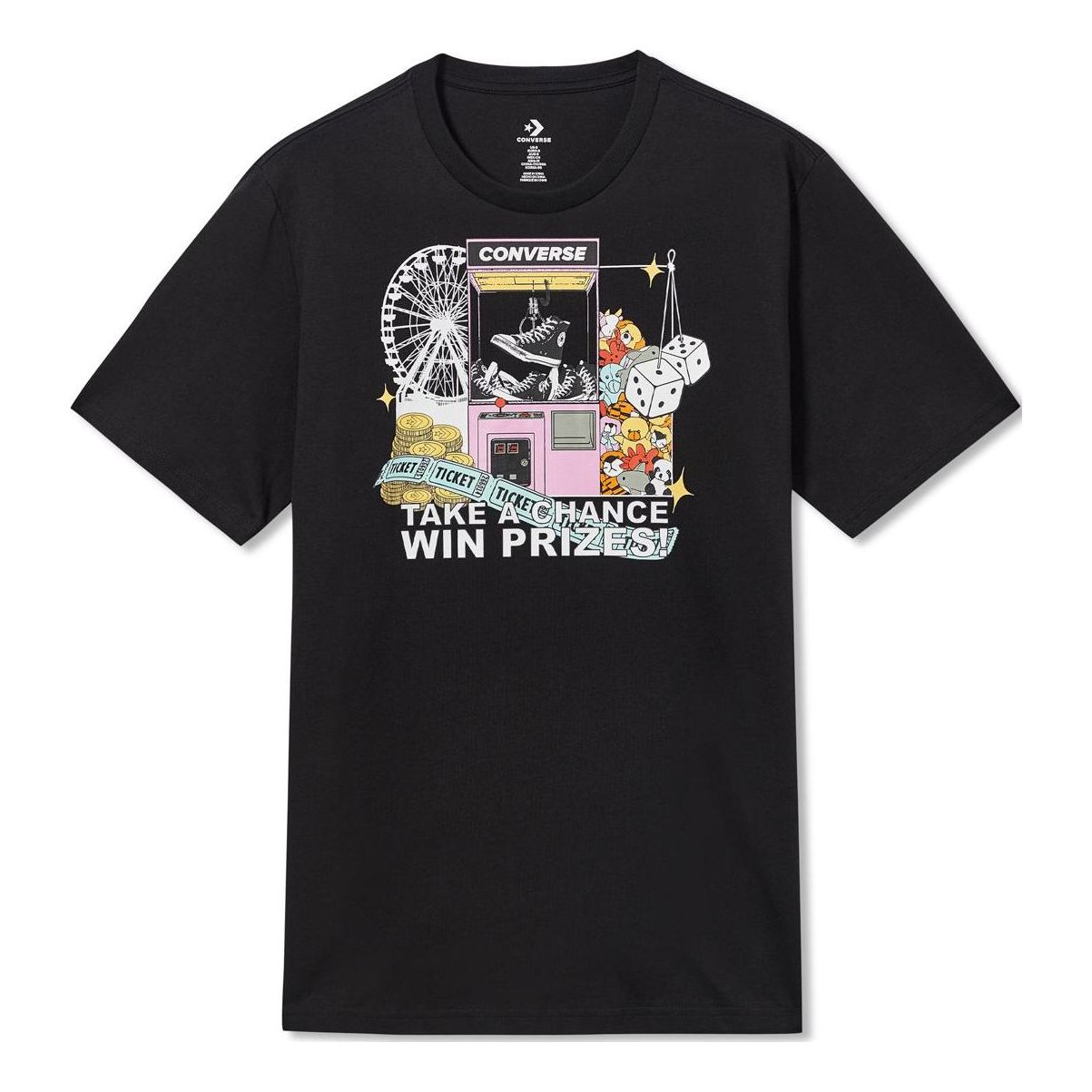 Converse Claw Machine Graphic Tee Asia Sizing 'Black' 10023457-A01