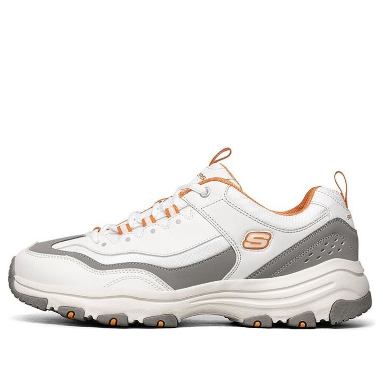 Skechers D'Lites I-Conik Low-Top Running Shoes White/Orange/Grey 8790091-WMLT