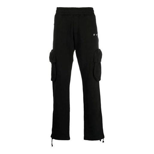 Off-White Logo Embroidered Cargo Sweatpants Version Black OMCH036R21FLE0011001