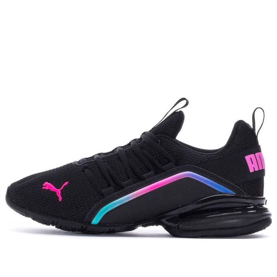 (WMNS) PUMA Axelion Mesh Fade 'Black/Luminous Pink' 377178-01