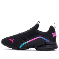 (WMNS) PUMA Axelion Mesh Fade 'Black/Luminous Pink' 377178-01