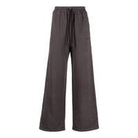 Men's Off-White Solid Color Stripe Printing Loose Straight Sports Pants/Trousers/Joggers Gray OMCH044C99FLE00210101010