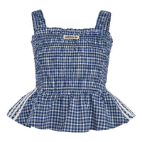 (WMNS) adidas Plaid Vest Asia Sizing 'Blue' KX7035