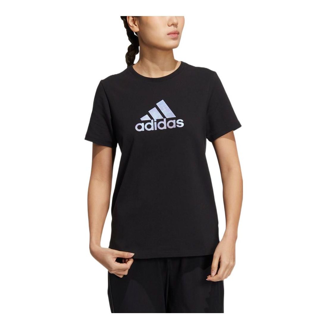 (WMNS) adidas Must Have BOS T-Shirt Asia Sizing 'Black' HM7044