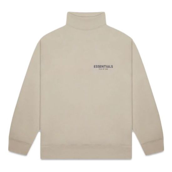 Fear of God Essentials SS20 Mock Neck Sweatshirt Tan FOG-SS20-271