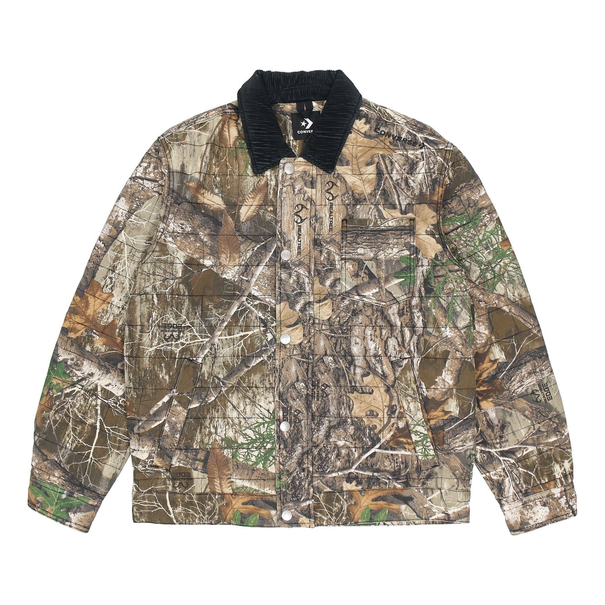 Men's Converse Fleece Lined Stay Warm lapel Printing Jacket Camouflage 10019991-249