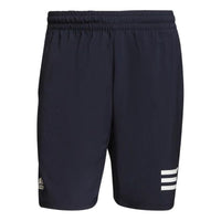 adidas Solid Color Stripe Logo Athleisure Casual Sports Breathable Shorts Navy Blue H34711