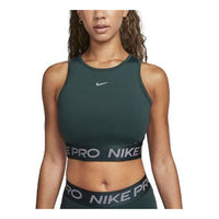 (WMNS) Nike Pro Dri-FIT Cropped Tank Top 'Deep Jungle' FB5588-328
