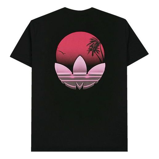 adidas originals Tropical Tee Printing Short Sleeve Black DV2057